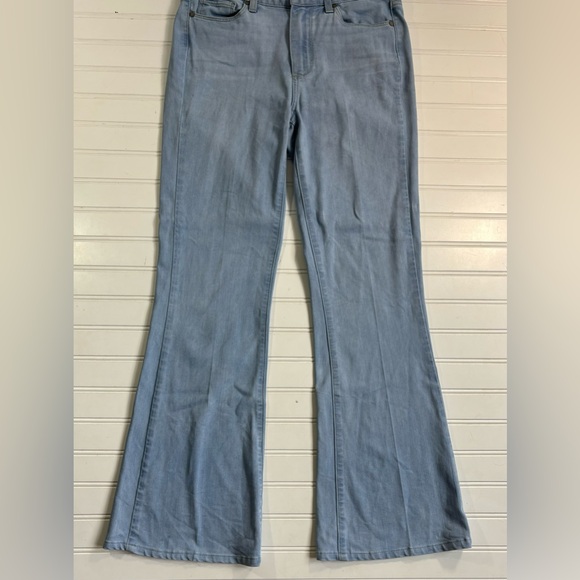 Paige High Rise Bell Canyon Jeans Denim Stretch Flare Light Wash Size 28 - Picture 7 of 16